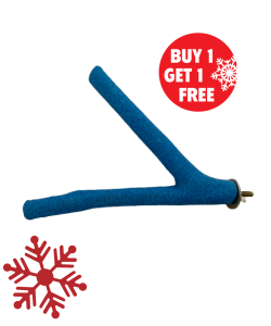 Sanded Nail Trimming Forked Perch - Small - Blue - BOGOF